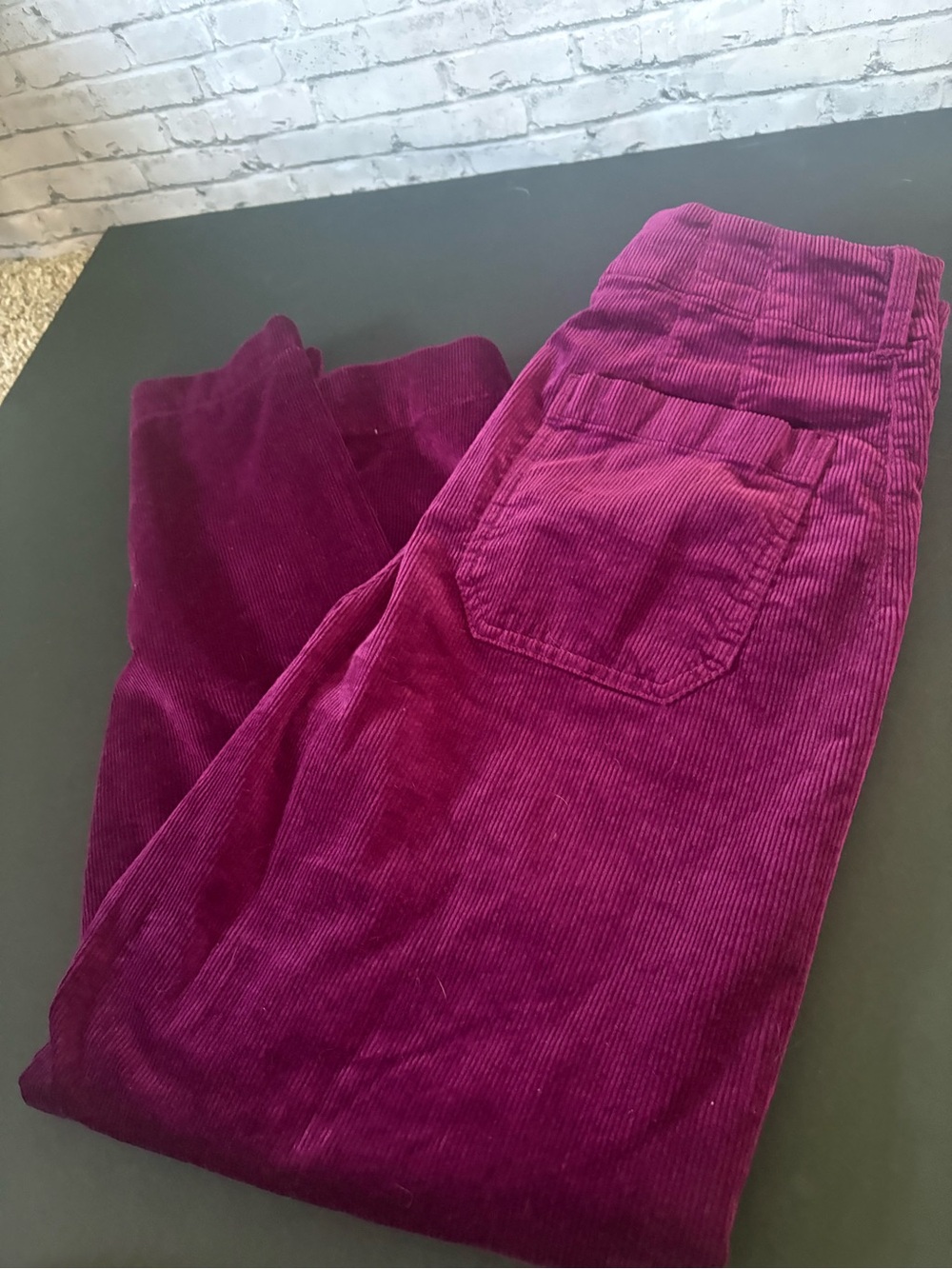 Maeve Anthropology The Colette Corduroy Berry Wide Leg Pants - Picture 8 of 9